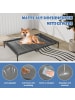 COSTWAY 2 in 1 erhöhtes Hundebett Outdoor 75 x 110 x 106 cm in Grau
