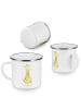 Mr. & Mrs. Panda Camping Emaille Tasse Giraffe Zufrieden ohne Sp... in Weiß