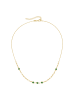 Smart Jewel Collier Gliederkette, Zirkonia Steine in Grün