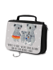 Mr. & Mrs. Panda Kulturtasche Koala Familie mit Spruch in Grau Pastell
