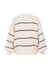 Cloud5ive Cloud5ive Knit Sweater with stripes in black/beige