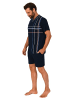 NORMANN kurzarm Schlafanzug Shorty Pyjama - 80485 in navy