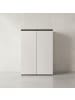 KADIMA DESIGN Aktenschrank 2-türig Soft-Close 3 Ordnerhöhen Büroschrank in Greige