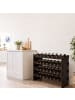 relaxdays Weinregal in Braun - (B)85 x (H)55 x (T)25,5 cm