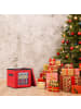 relaxdays Weihnachtskugel-Aufbewahrungsbox in Rot/ Grün - (B)30 x (H)30 x (T)30 cm