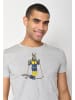 GreenBomb T-Shirt Animal Donkey Ski in Heidekraut Grau