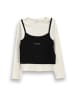 Coccodrillo Rippenlangarmshirt 2-in-1 in ecru