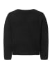 More & More eleganter Strickpullover Pailletten-Applikation in black