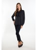 faina Damen Schluppenbluse in Schwarz