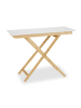 relaxdays Klapptisch in Natur/ Weiß - (B)105 x (H)70 x (T)50 cm