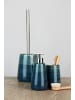 Wenko Bürstenbehälter POTTERY PETROL + WC-Bürste in Blau, (B) 13 x (H) 40 x (L) 13 cm