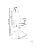 Beliani Bürostuhl ORYN in Grau/Weiß - (W) 71 x (H) 115 x (L) 65 cm