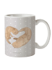 Mr. & Mrs. Panda Keramikbecher Otter Herz ohne Spruch in Grau Pastell