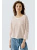 Oui Gestreifter Pullover in white red