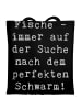 Mr. & Mrs. Panda Tragetasche Spruch Fische Schwarm mit Spruch in Schwarz