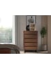 Angel Cerdá Chiffonier 7153 in Weiß / Dunkler Stahl / Walnuss – (B)80 x (H)112 x (T)40 cm