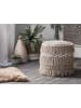 Beliani Pouf NOIDA in Beige - (W) 44 x (H) 43 x (L) 44 cm