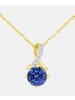 Diamant L'éternel Halskette mit Anhänger aus 375 Gelbgold mit Diamant mit Tansanit gedreht