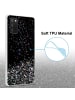cadorabo Hülle für Samsung Galaxy A03s Glitter in Schwarz mit Glitter