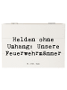 Mr. & Mrs. Panda Aufbewahrungsbox Spruch Feuerwehrmann Helden mi... in Weiß