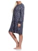 NORMANN langarm Nachthemd Bündchen Kuschel interlock Tupfen Punkte - 76396 in marine