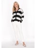 Albee Women Cardigan in Black Offwhite