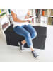 relaxdays Sitzbank Stauraum in Dunkelrot - (B)76 x (H)38 x (T)38 cm