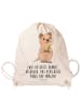 Mr. & Mrs. Panda Stofftasche Quokka Happy mit Spruch in Creme