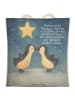 Mr. & Mrs. Panda Shopper Bag Pinguin Liebe Design mit Spruch in Weiß