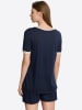 Hanro Pyjama Laura in deep navy