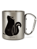 Mr. & Mrs. Panda Kaffeetasse Stinktier Sitzen ohne Spruch in Silber