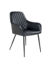 ebuy24 Esszimmerstuhl Hasse Schwarz 2er Set