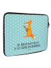 Mr. & Mrs. Panda Laptop Tasche Fuchs Gitarre mit Spruch in Türkis Pastell
