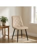 relaxdays 2 x Esszimmerstuhl in Beige - (B)43 x (H)86 x (T)53,5 cm