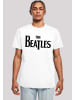 F4NT4STIC T-Shirt The Beatles Band Drop T Logo Black in weiß