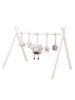 roba roba Style Spielbogen – Holz Baby Gym & Montessori Spielzeug, grau