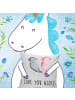 Mr. & Mrs. Panda Sitzkissen Axolotl Liebe mit Spruch in Grau Pastell