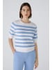 Oui Pullover reine Baumwolle in offwhite blue