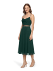 Vera Mont Cocktailkleid mit Wasserfallausschnitt in Dark Moss