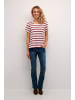 Cream T-shirt CRLarsa Regular fit in Red Melange Stripe