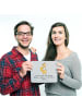 Mr. & Mrs. Panda Mauspad Pilot Herz mit Spruch in Grau Pastell