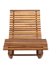 Beliani 2-tlg Gartenliege BRESCIA PREMIUM in Braun/Beige