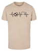 F4NT4STIC T-Shirt Herzschlag Fußball in sand