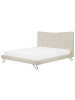 Beliani Doppelbett LANNION in Beige/Schwarz - (W) 203 x (H) 117 x (L) 223 cm