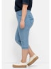 sheego Gepunktete Caprijeans in light blue Denim