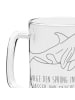 Mr. & Mrs. Panda Gravur Bierkrug Orca mit Spruch in Transparent