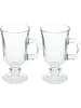 Pasabahce irish 2er Set Kaffeeglas mit Henkel, Tee, Latte Macchiato in Transparent