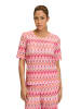 Betty Barclay Spitzenshirt mit Rippbündchen in Red/Rosè