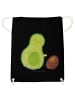 Mr. & Mrs. Panda Stoffbeutel Avocado Kern rollt ohne Spruch in Schwarz