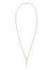 Elli DIAMONDS  Halskette 585 Gelbgold Kreuz in Weiß